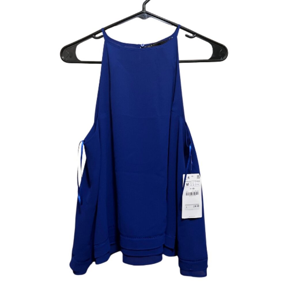 Zara Royal Blue Sleeveless Top